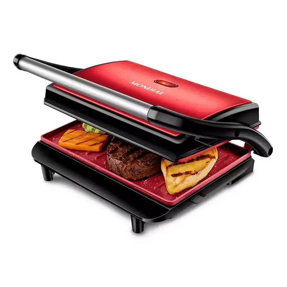 Sanduicheira Grill Mondial PG 01 RC Vermelho Inox 850W 127V