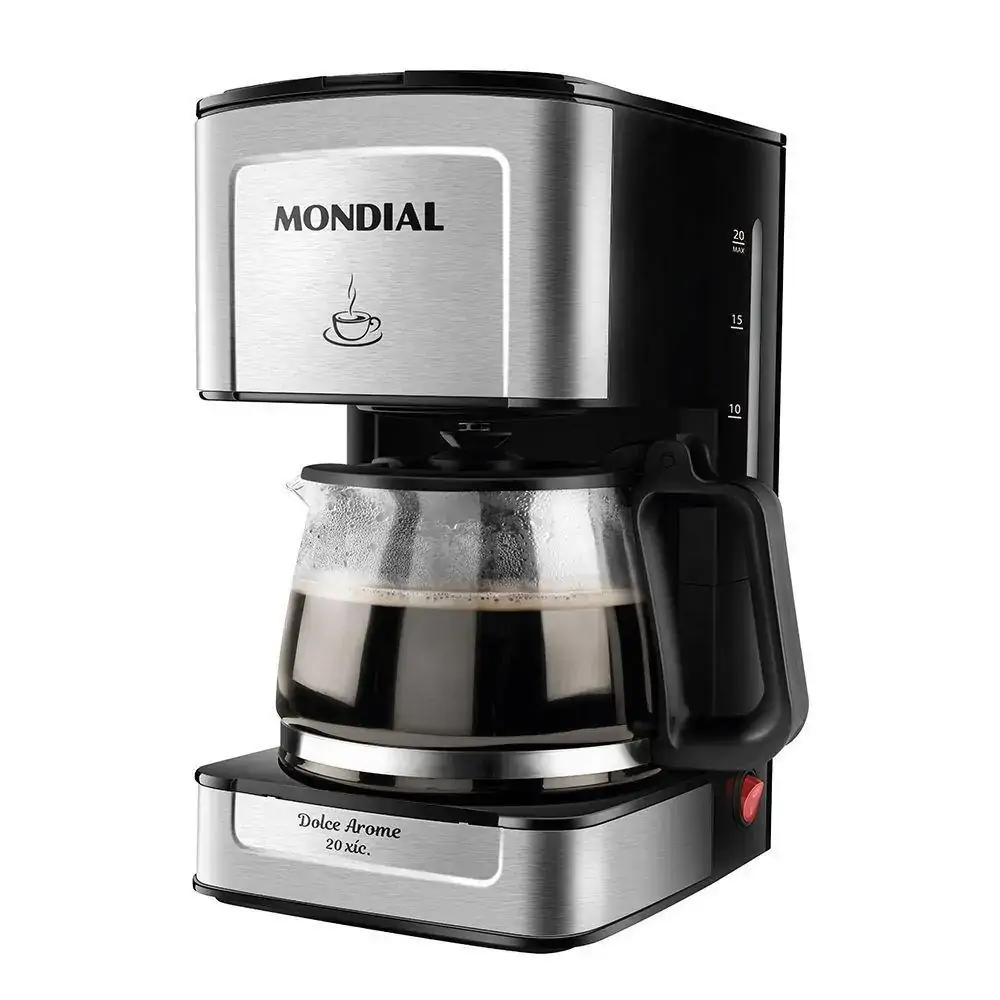Cafeteira Mondial 20 xícaras Preto Inox 127V C-43-20X-SI - 110V