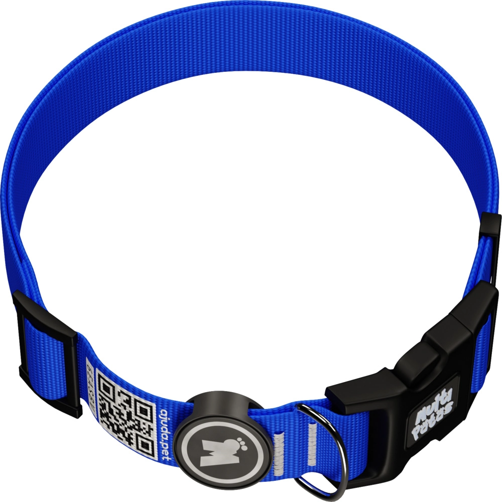 Coleira Premium Classic Azul P