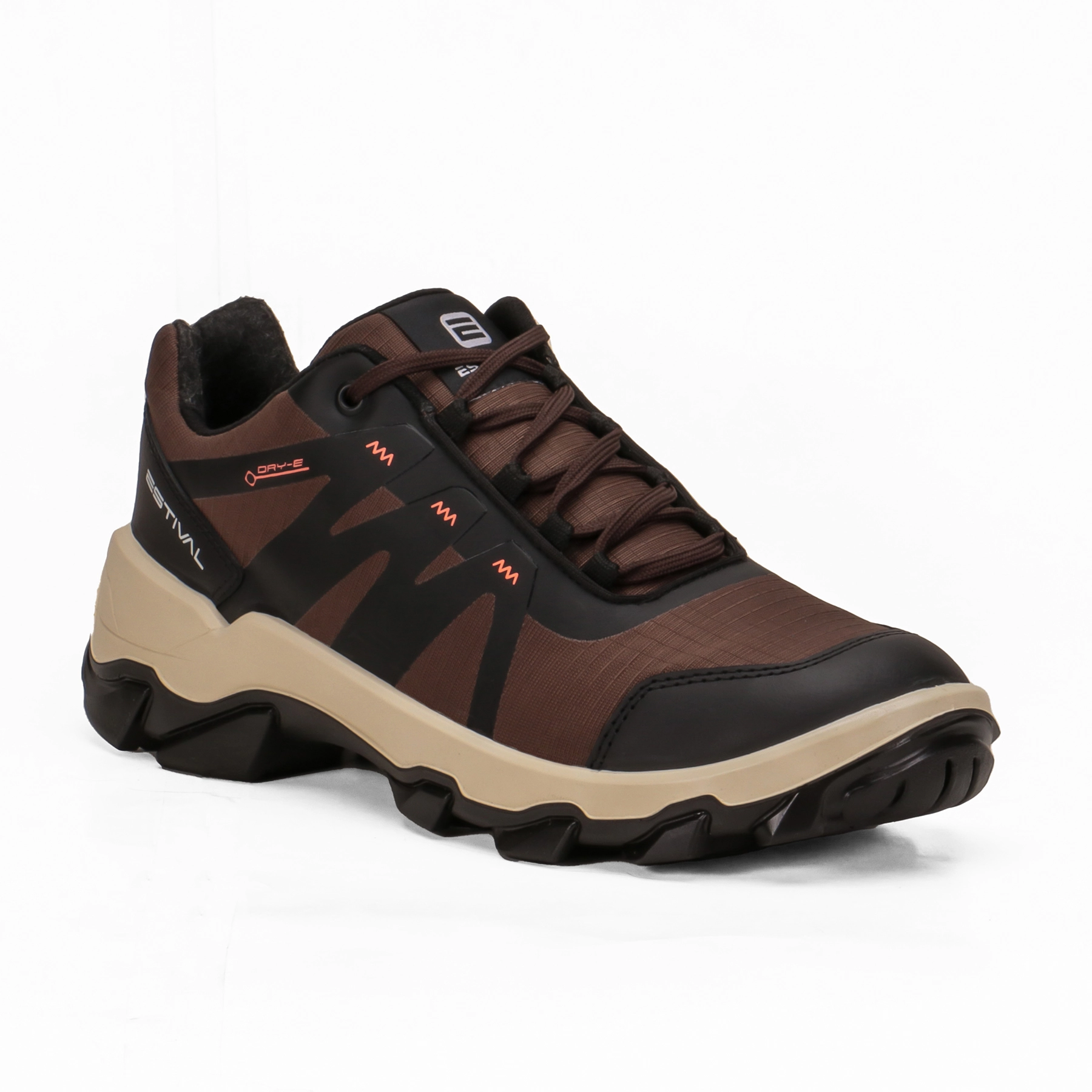 Tenis de Segurança Smart PVC Marrom Off White e Preto 37 Estival