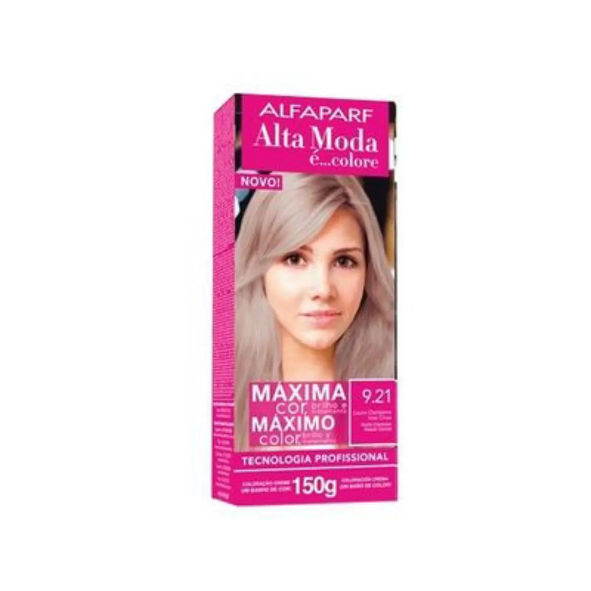 Coloracao Kit Permanente Alta Moda 9.21 Louro Clarissimo Irise Cinza 150g