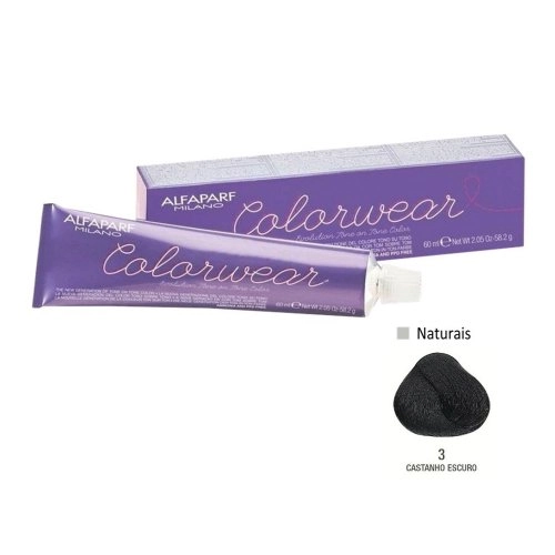 Tonalizante Color Wear 58,2g 3 Castanho Escuro