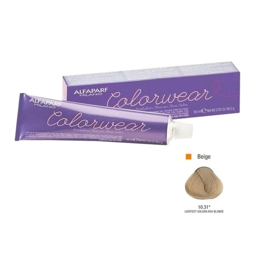 Tonalizante Color Wear 58,2g 10.31 Louro Extra Claro Dourado Cinza Alfaparf