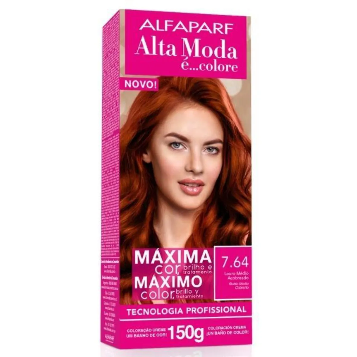 Tint.alta Moda 150gr 7.64 Louro Medio Acobreado