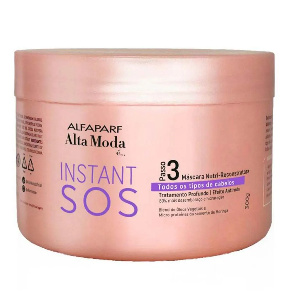 Creme/mascara Tratamento Alta Moda Nutri Reconstrucao 300g