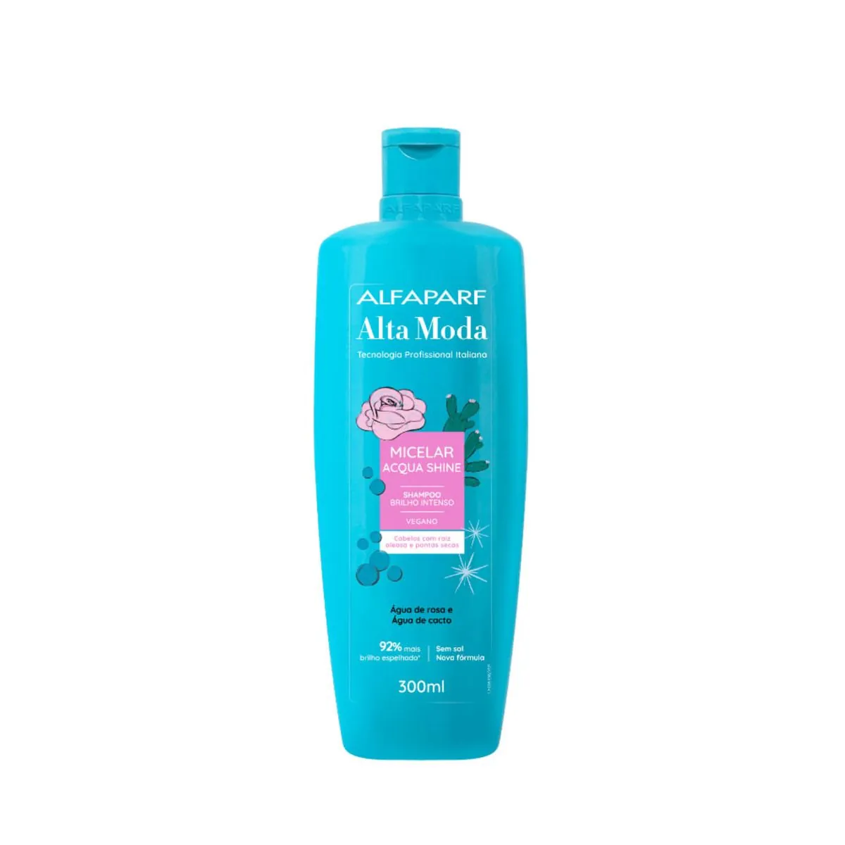 Shampoo Brilho Intenso Alfaparf Alta Moda Micelar Acqua Shine Frasco 300ml