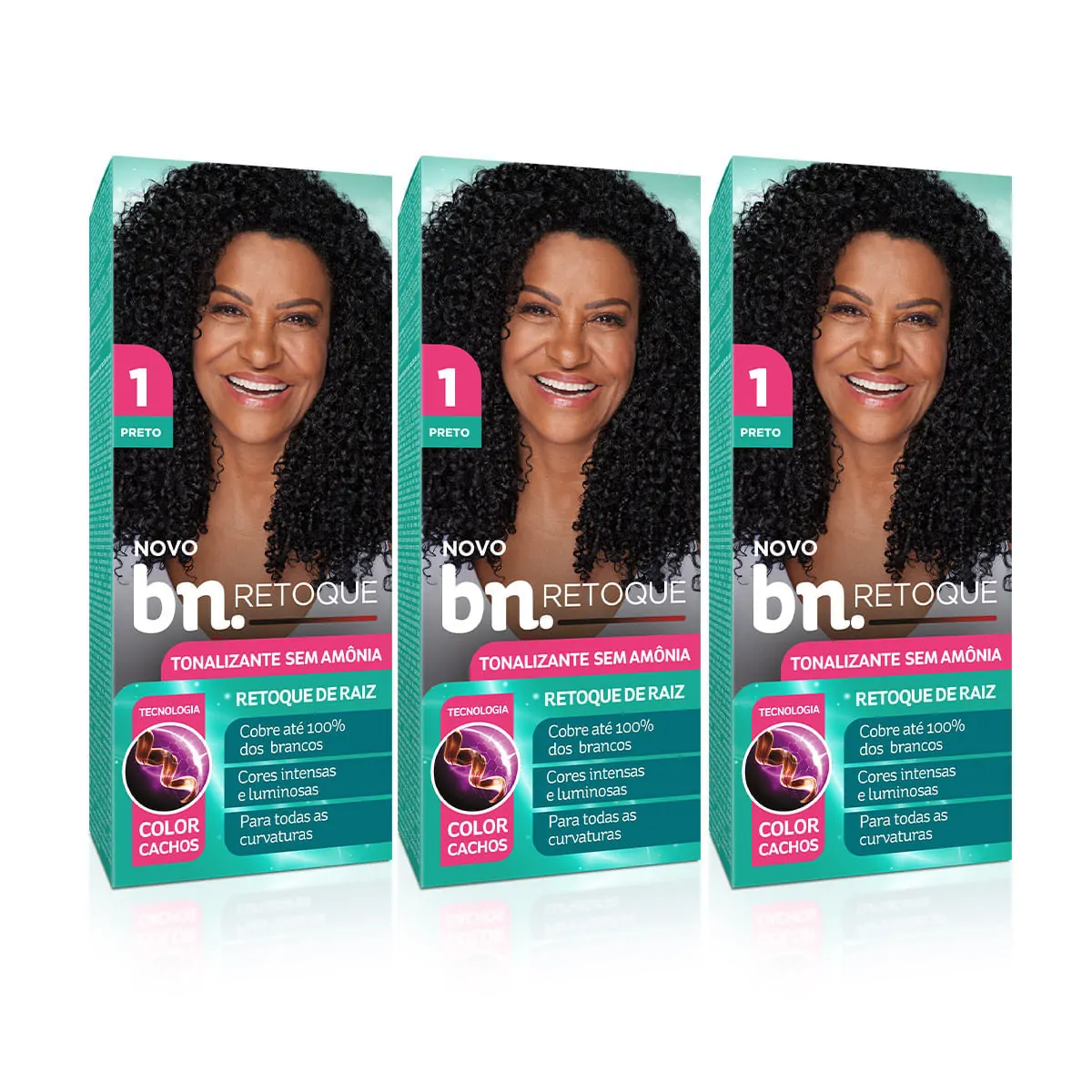 Tonalizante Preto 1.0 Sem Amônia 90g bn.Cachos