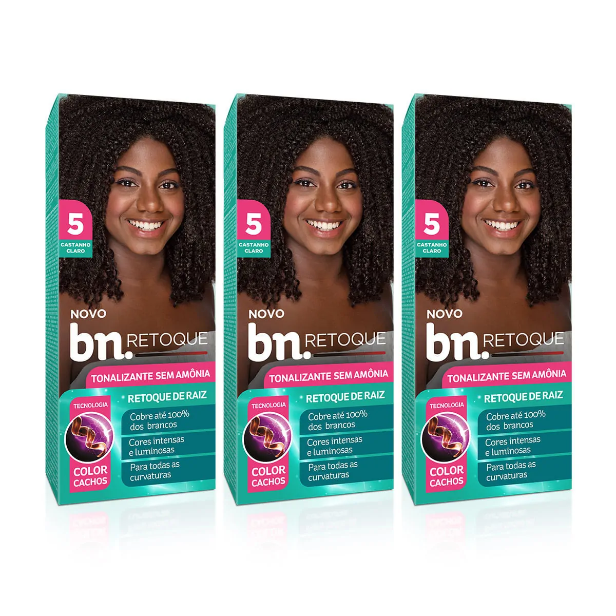 Tonalizante Castanho Claro 5.0 Sem Amônia 90g bn.Cachos