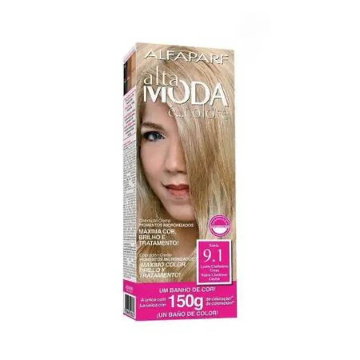 Kit Coloração Permanente Creme 9.1 Louro Claríssimo Alfaparf Alta Moda