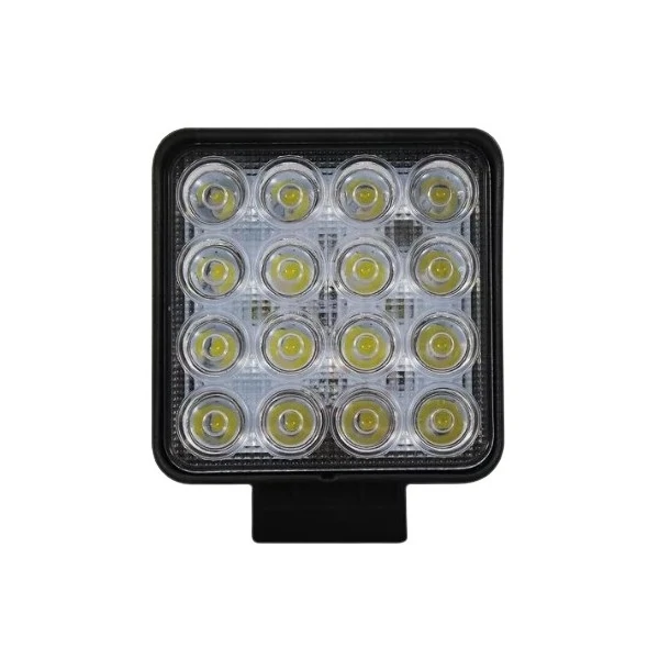 Farol de Milha Unitário Quadrado 16 Leds 48w Universal - ELETRICWAY TG0802007