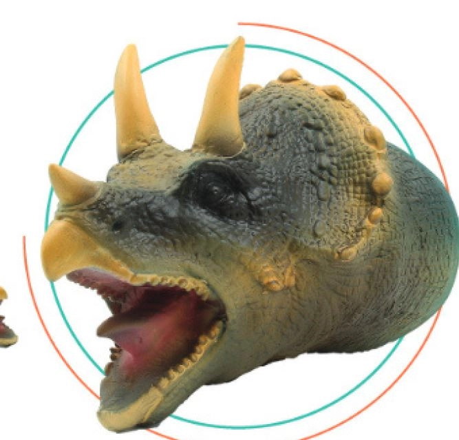 Fantoche Dinossauro Triceratops Vinil Ref.vb329
