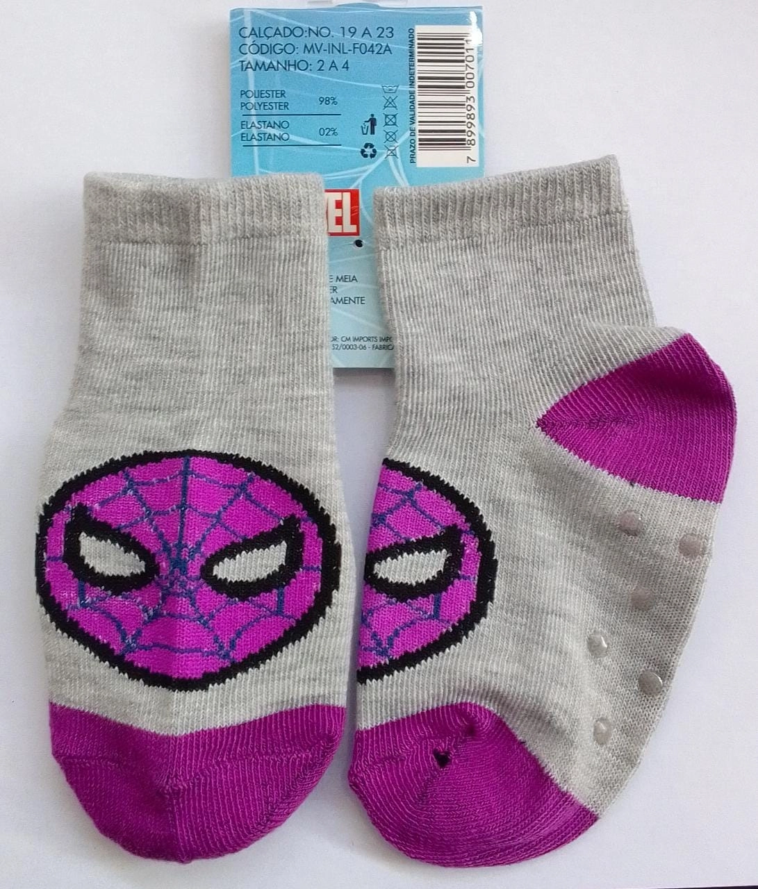 Meia Longa Spider Man Mv Inl F042a A. P. De Almeida