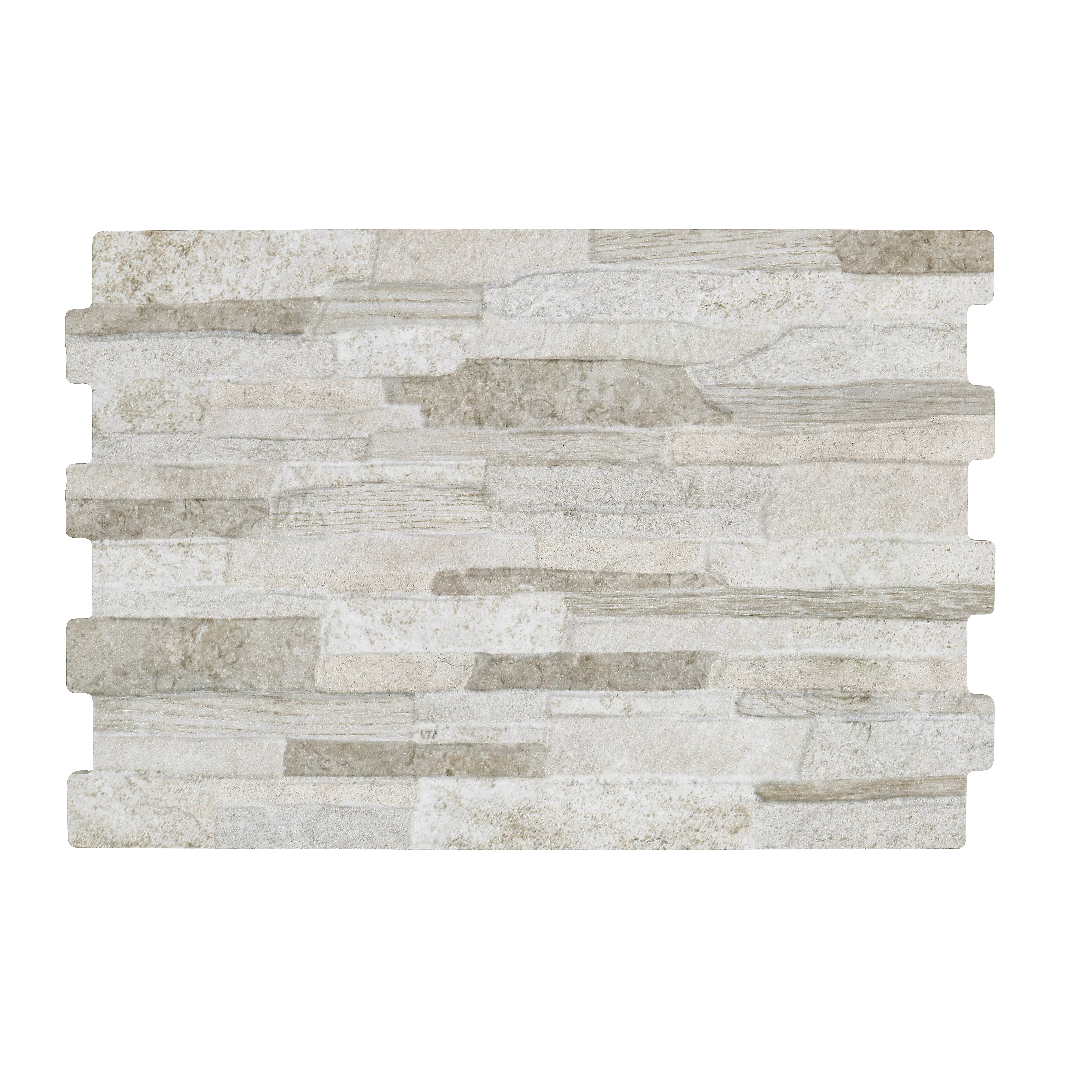 Revestimento de Parede Interno Pedra Acetinado 34x50cm Borda Reta Galicia Cinza Artens