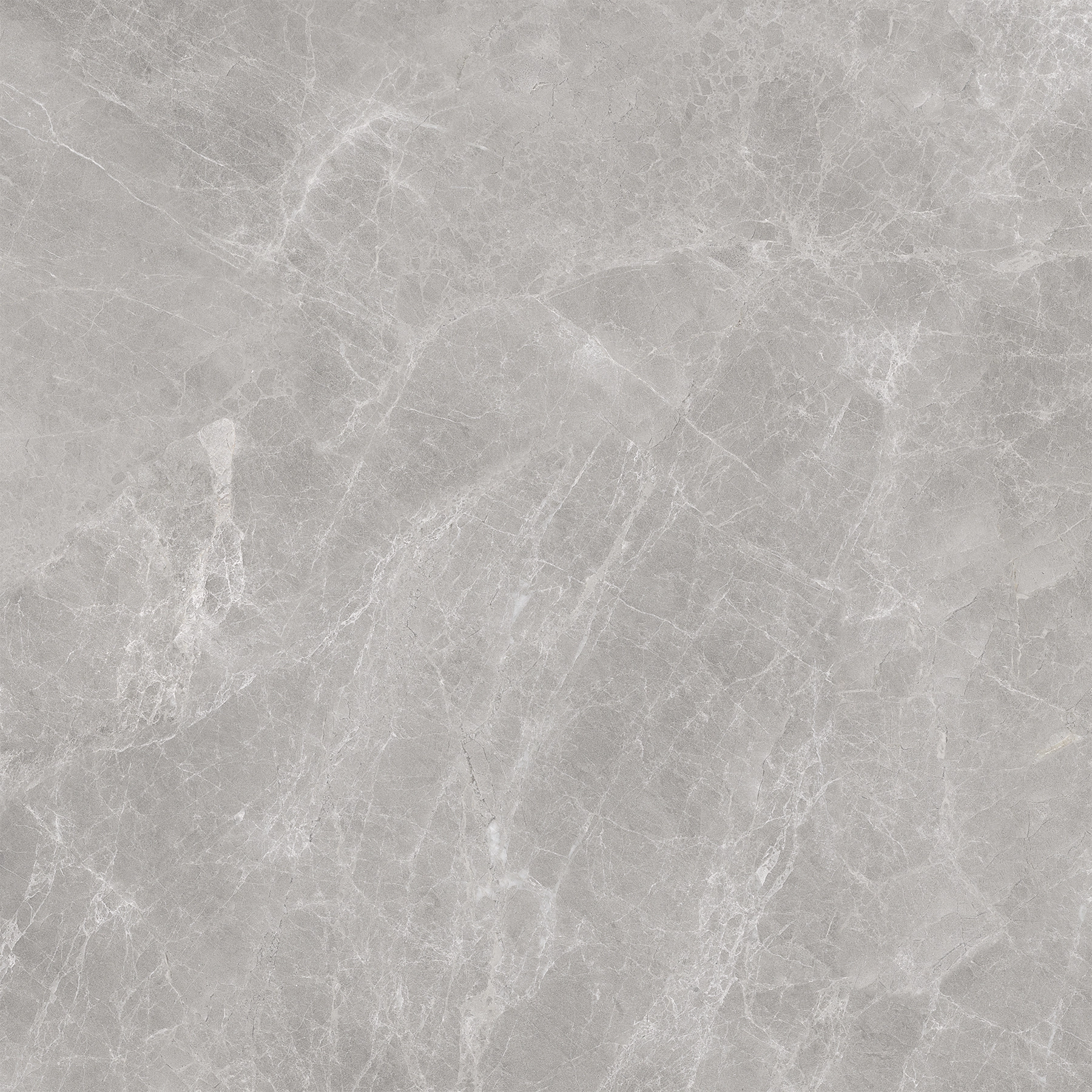 Porcelanato Marmorizado Acetinado Borda Reta Interno 76x76cm Medici Cinza Pamesa