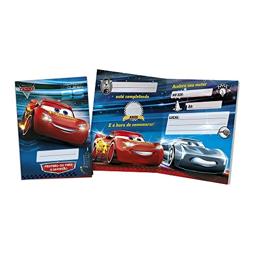 Convite Regina R298 Cars 3 Pq 8unid