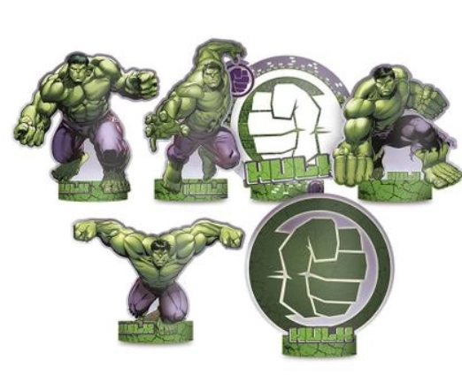 Decoracao De Mesa Hulk Animacao C/6 Regina