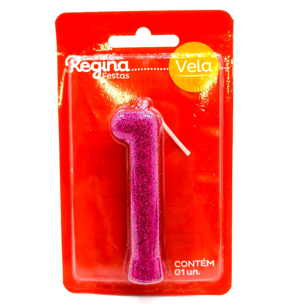 Vela Aniv Pink Regina N.1 Cintilante