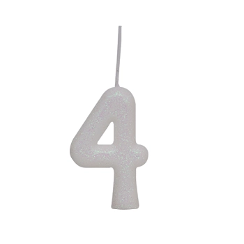 Vela Aniv Branca Regina N.4 Cintilante