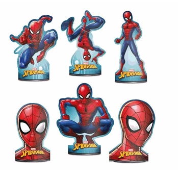 Decoracao De Mesa Spider Man Anim R319 C/6 Regina