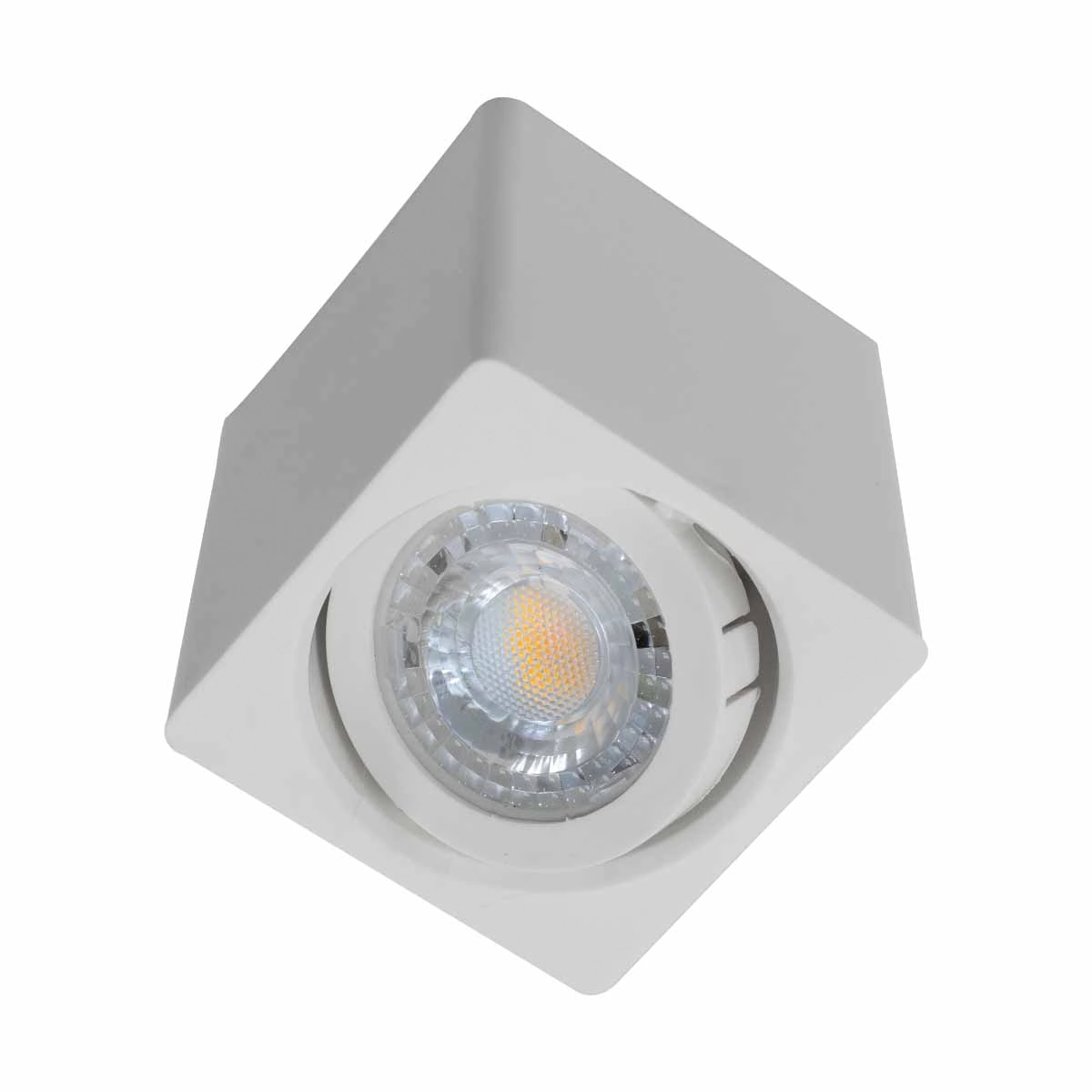 Spot Sobrepor Quadrado 7x7cm Em Abs P/ Mr16 Sz390s Branco Megalux St3027