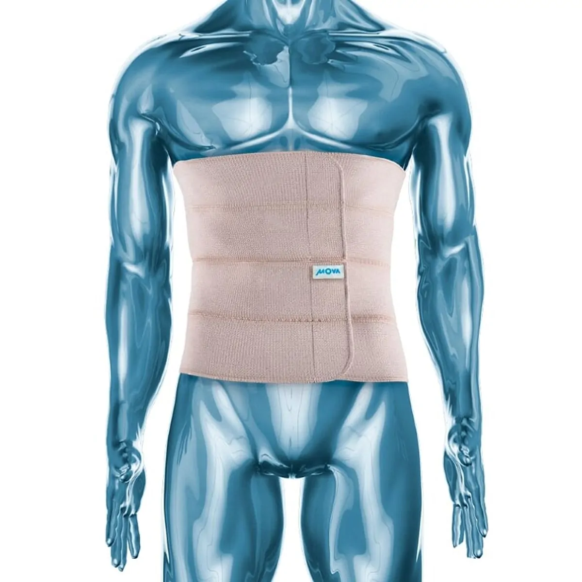 Faixa Elástica Abdominal 4 Gomos Mova - Tamanho P-M