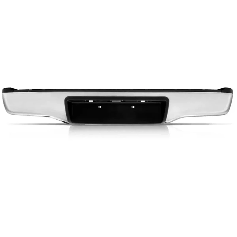 Para-choque Traseiro TOYOTA HILUX Cromado 2 Lanternas de Placa - CENTAURO 400610