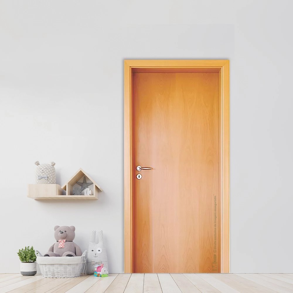 Folha De Porta 210x90cm Verniz Lisa Semi Solida Mapaf Marrom