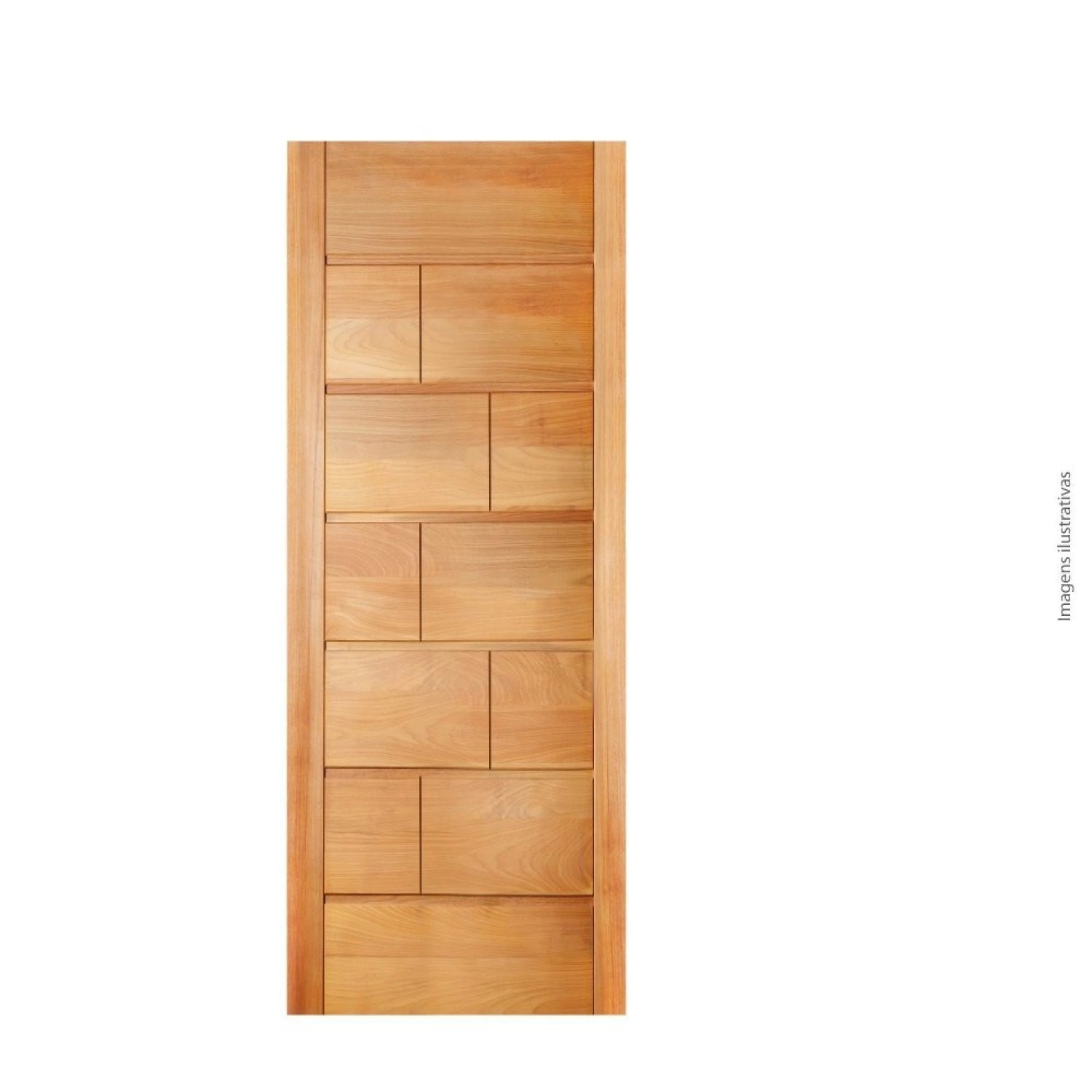 Folha De Porta 210x122 Cm Tauari Belga Mapaf Marrom-claro