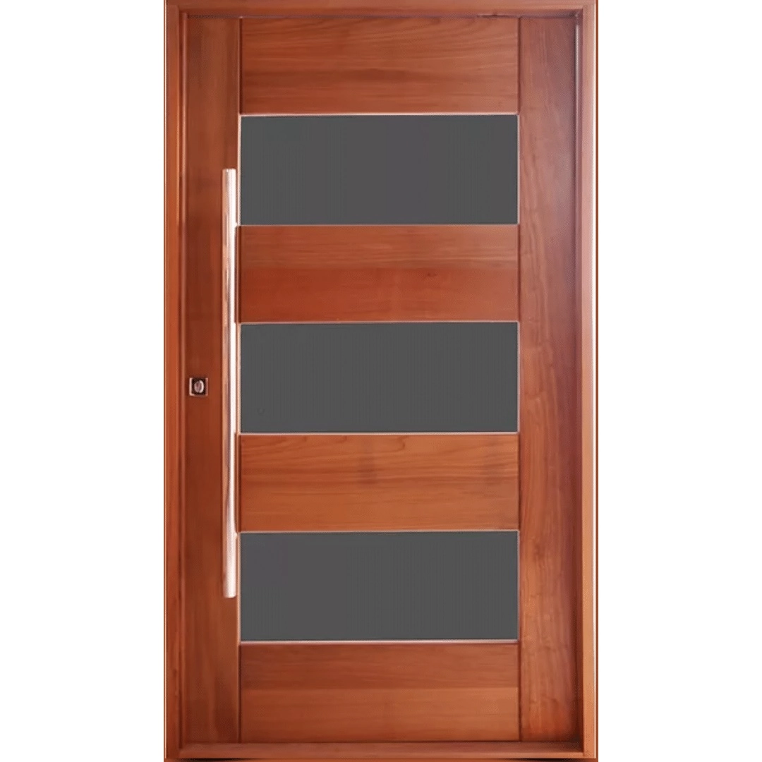 Folha De Porta 210x60cm Tauari Milao Sem Vidro Mapaf Marrom-claro