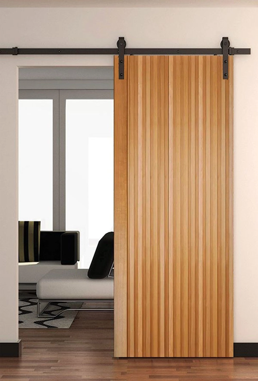 Folha De Porta Madeira Ripada Tauari 210x112cm Faroni Mapaf Natural