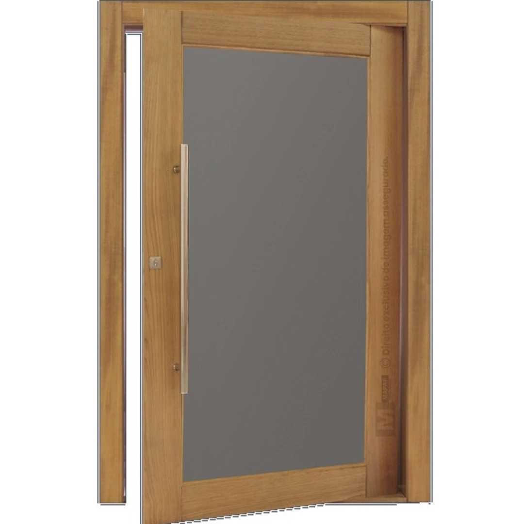 Folha De Porta 210x60 Cm Tauari Panoramica Sem Vidro Mapaf Marrom