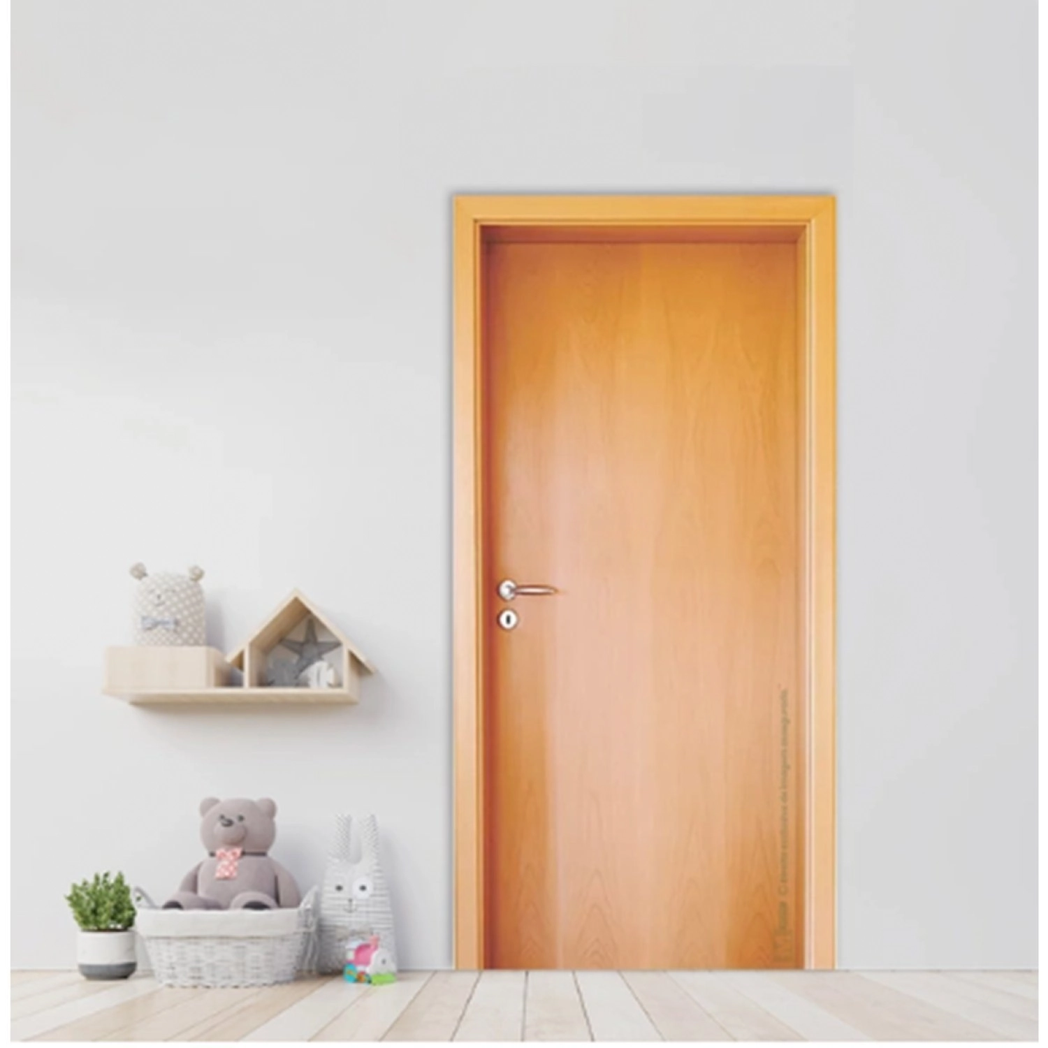 Folha De Porta 210x92cm Hdf Sem Friso Mapaf Marrom-claro