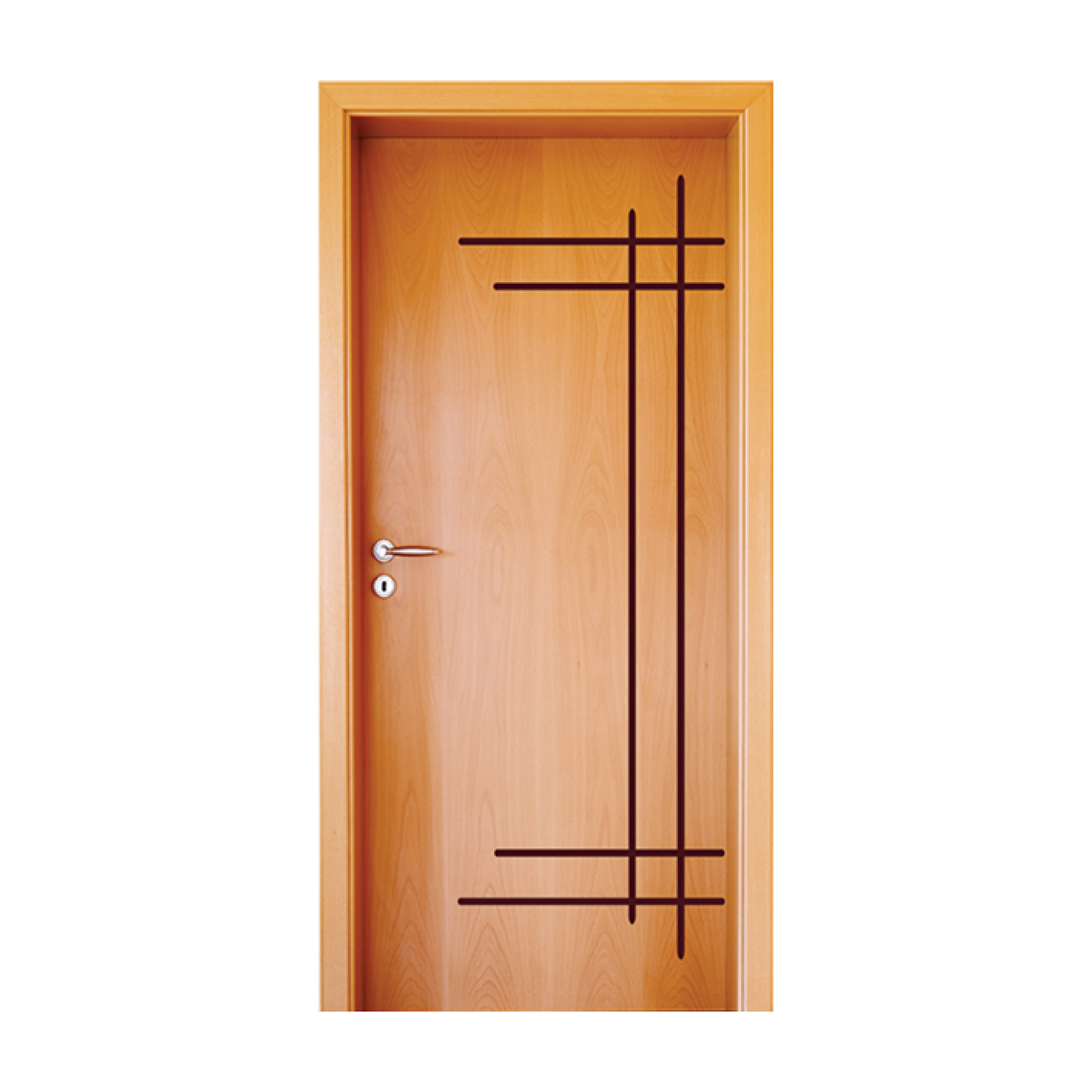 Folha de porta 210x70cm Tauari HDF Frisada Mapaf (modelo 190)