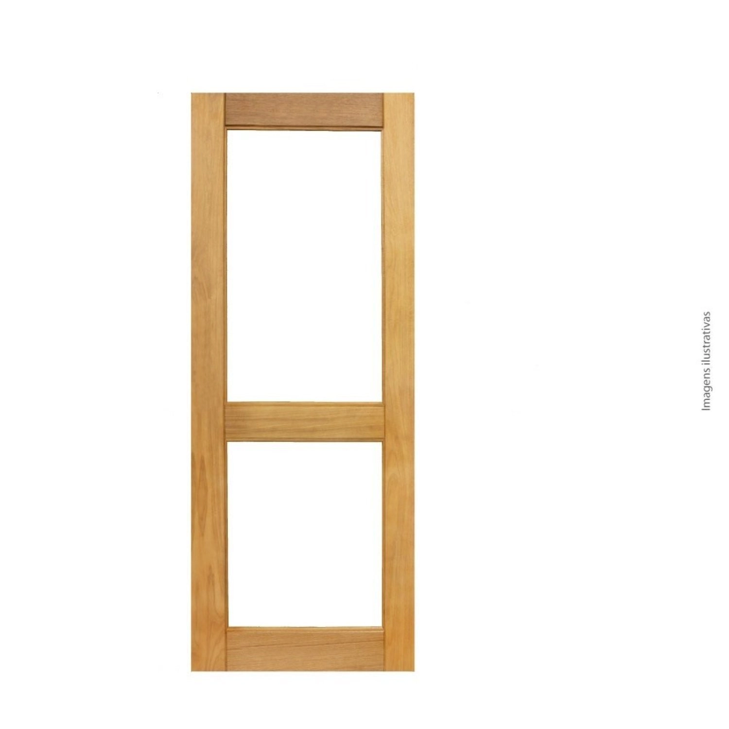 Folha De Porta 210x120cm Tauari Zurique Sem Vidro Mapaf Marrom Claro