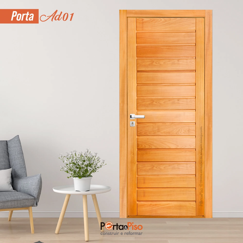 Kit Porta Ad01 Tauari Mapaf 215x76,5 Abertura Lado Esquerdo