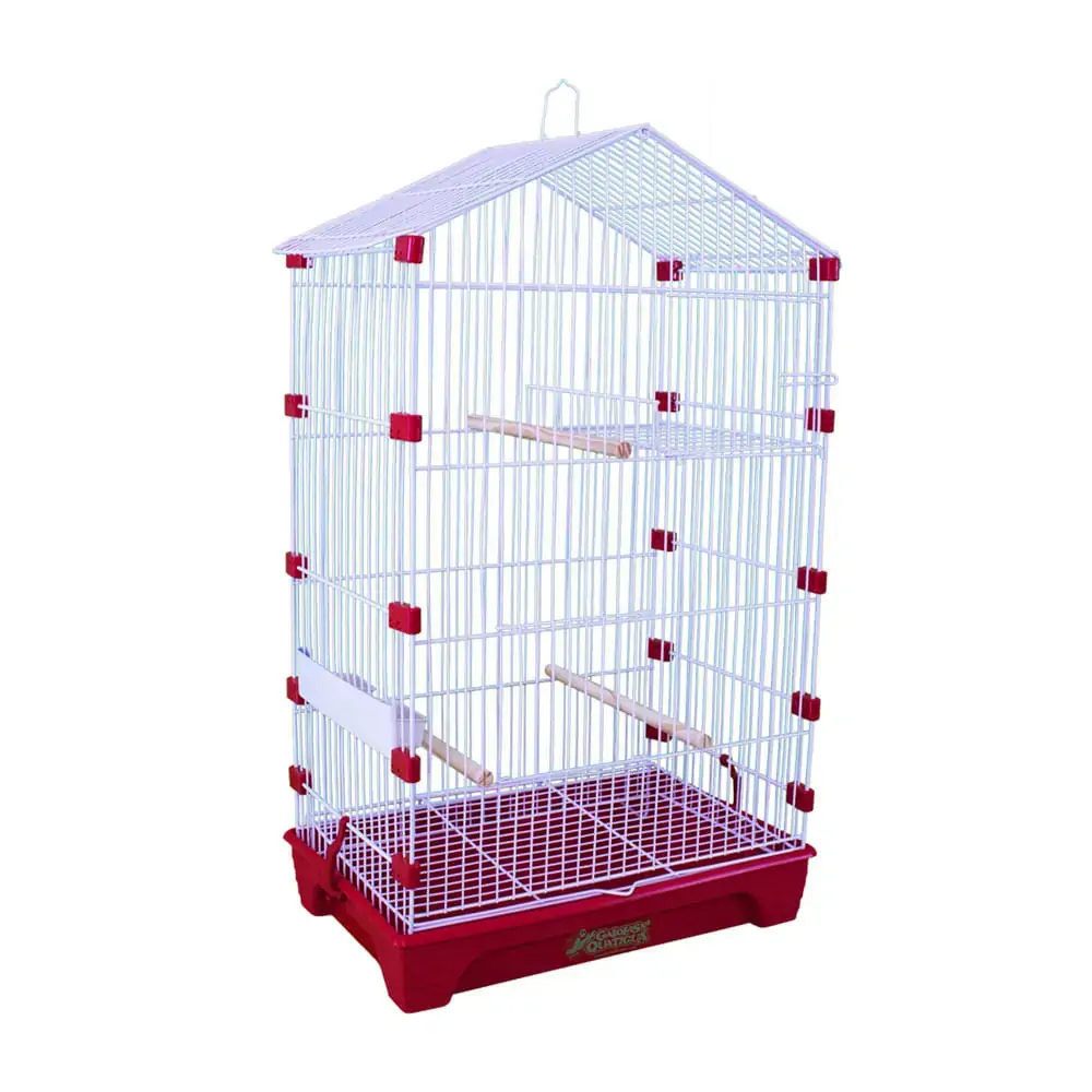 Gaiola Vermelha Para Pãssaros 37 X 67 X 24,5 Cm Gaiolas Quatiguã Un