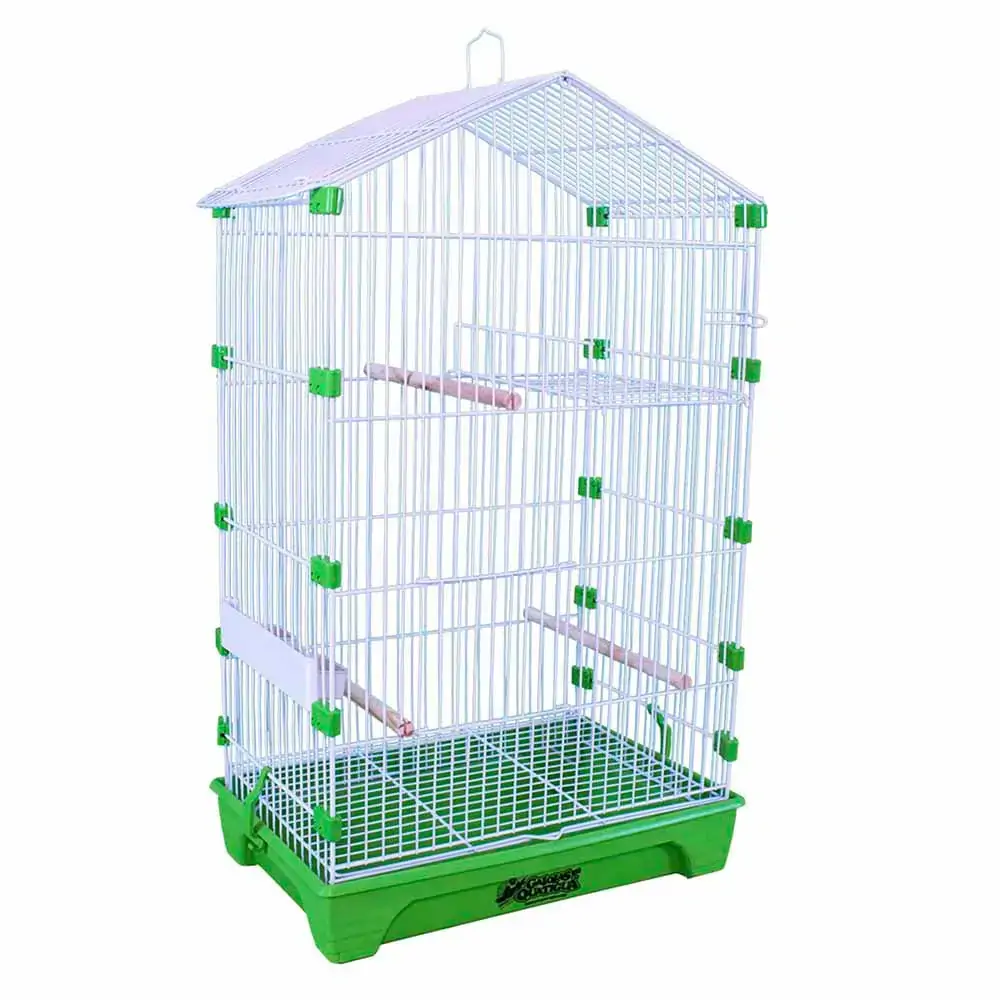 Gaiola Grande Quatiguá Para Periquito Cor Verde Mundo Pet