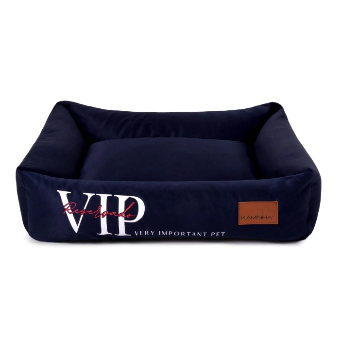 Cama De Microfibra Vip Tamanho G Cor Azul Marinho Kaminha