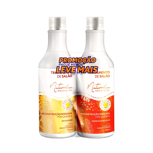 Shampoo Cond.natural Braziliss 500ml Reconst.imed.