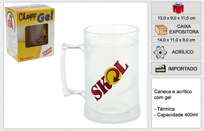 Caneca Gel Ravi Skol Cristal 1193