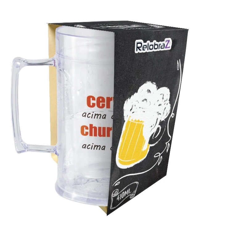 Caneca Gel Cinta Cerveja Acima De Tudo 410ml 74928 Relobraz