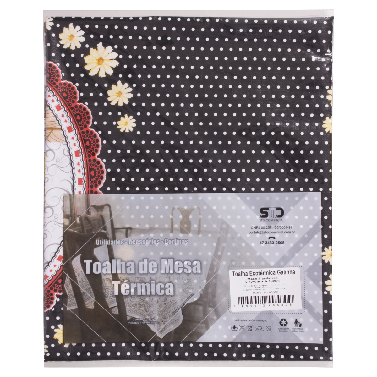 Toalha De Mesa Ecotérmica Std 1,40m X 1,40m