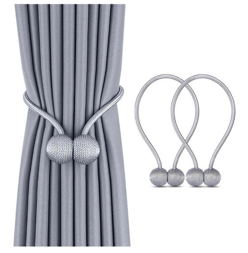 Abracadeira Pingente Magnetico Cortina Prata 59400659 Std