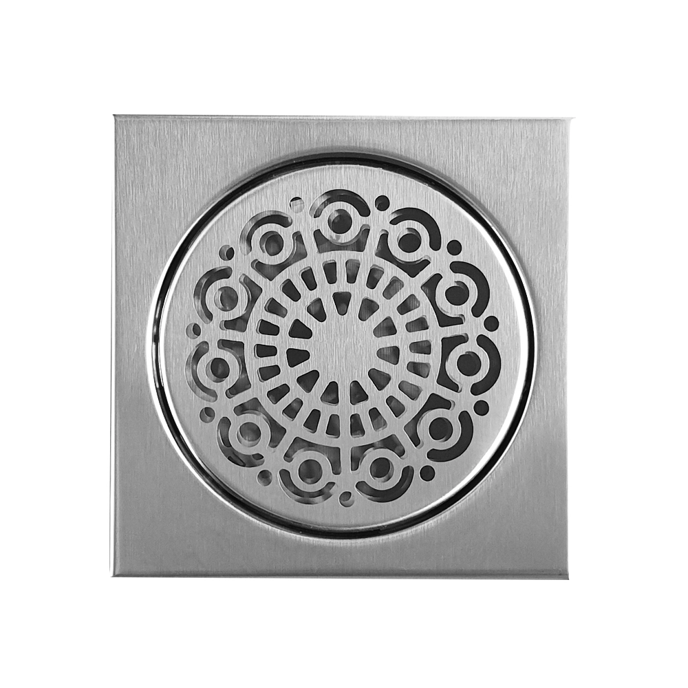 Ralo Elegance Plus Thay Inox Escovado 12,5 X 12,5 Cm