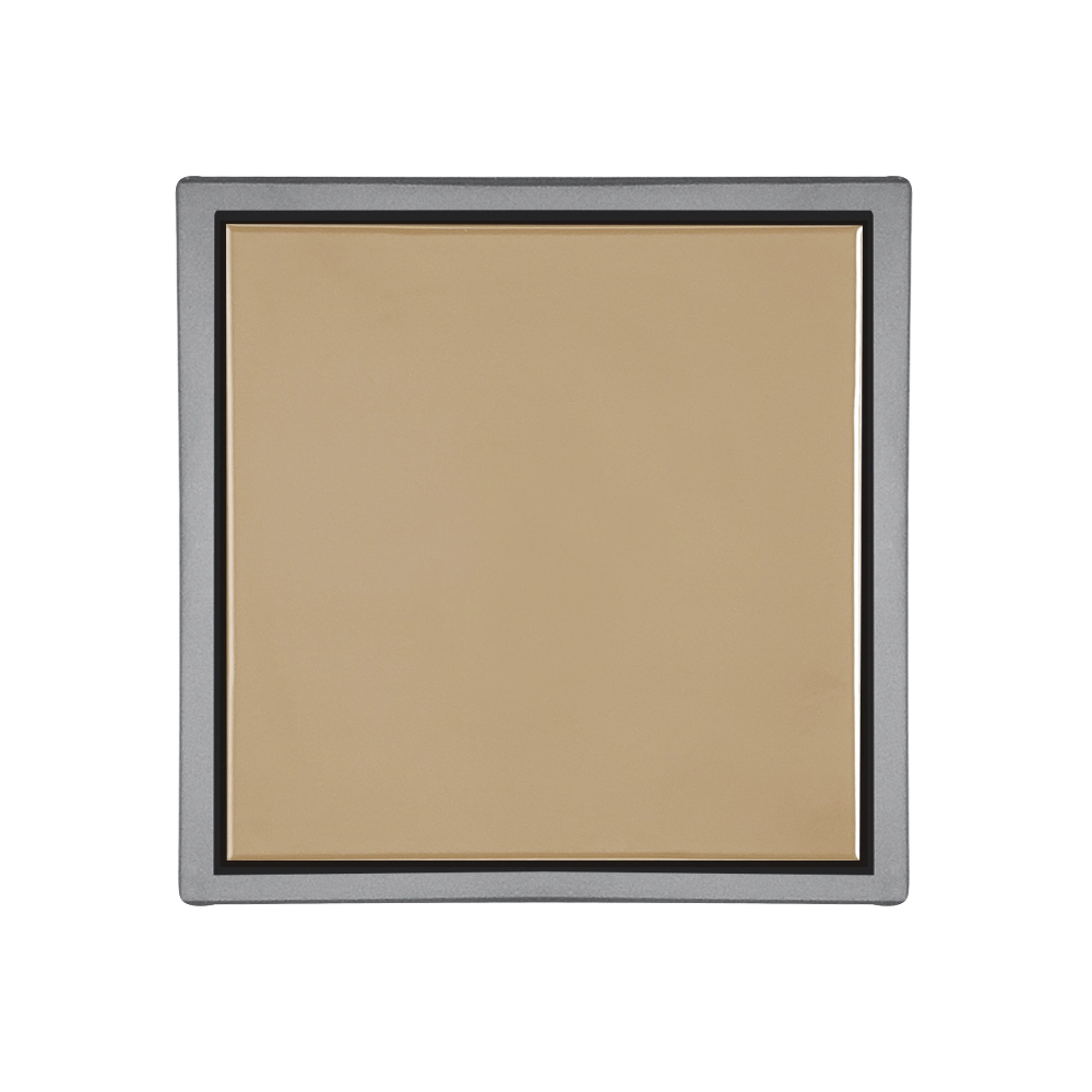 Ralo Quattro Vistta Inox Ouro Matte 15 X 15 Cm