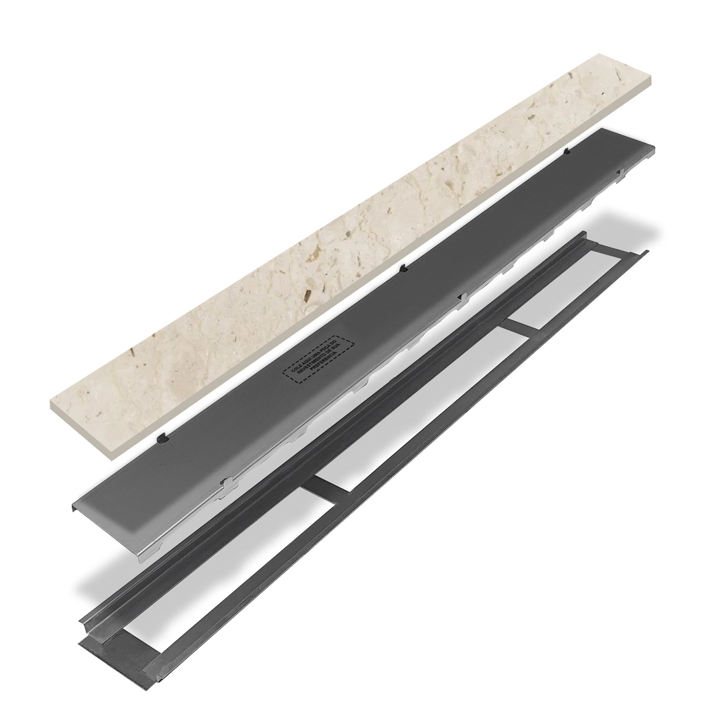 Grelha Externa Inox Oculta 10 X 100 Cm