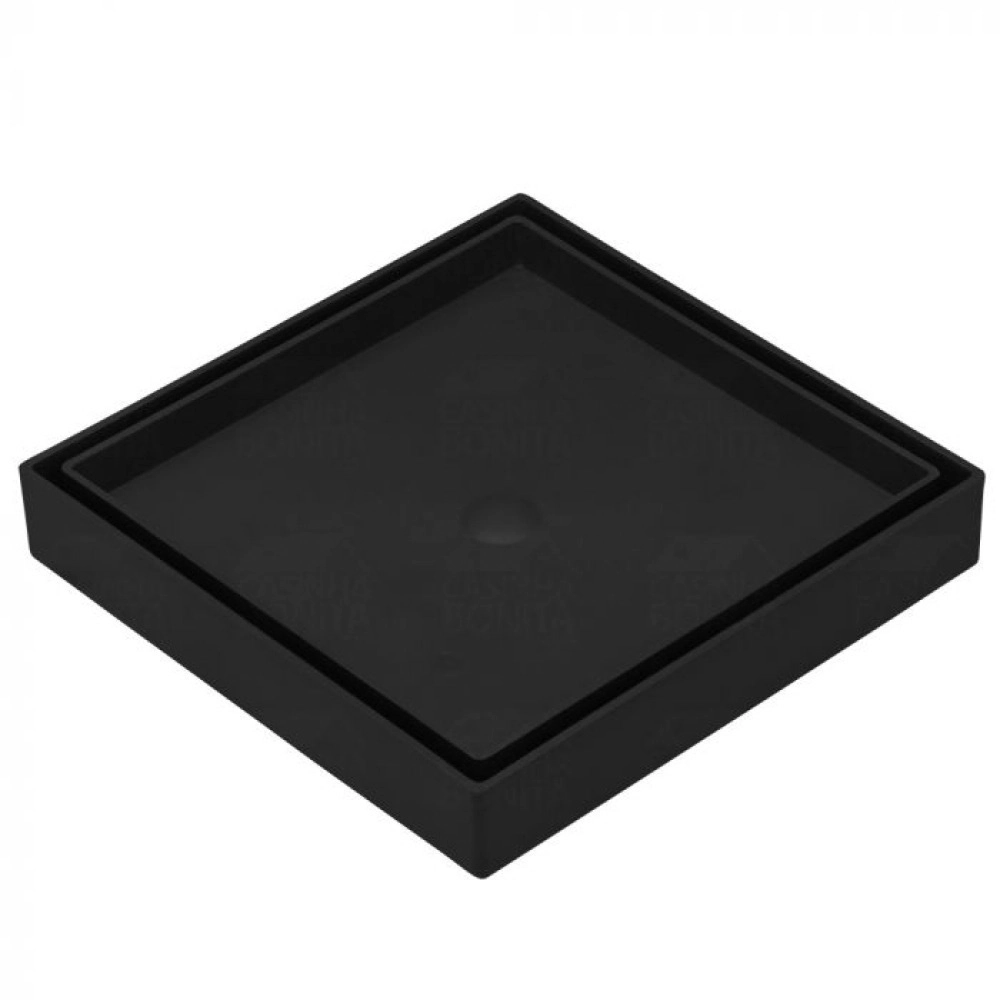 Ralo Oculto Amatacasa Preto 15x15 Cm