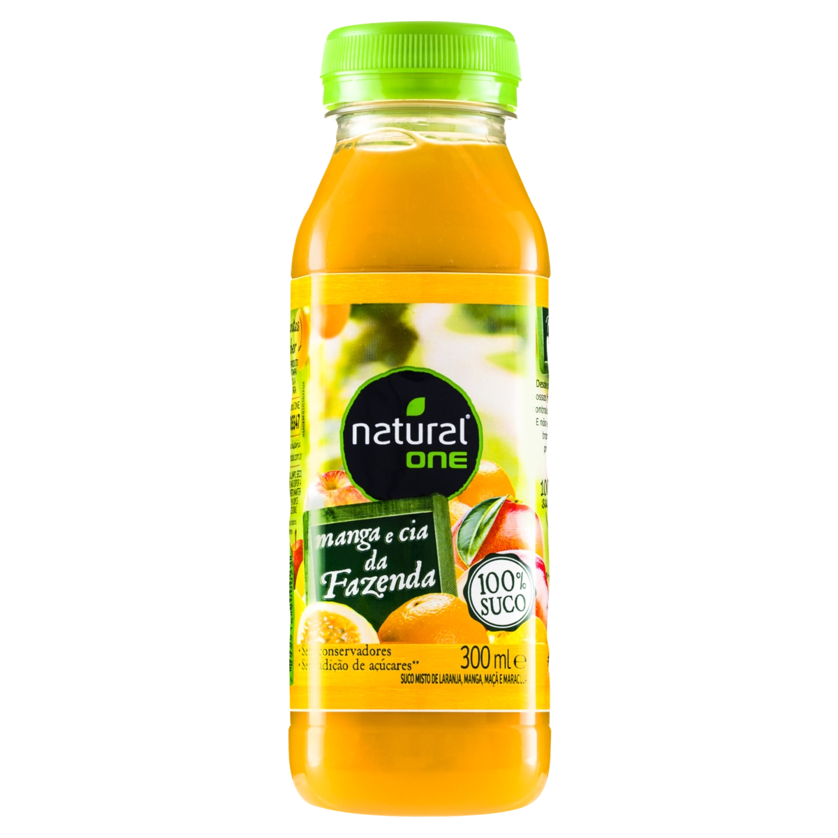 Suco Laranja, Manga, Maçã E Maracujá Natural One Garrafa 300ml