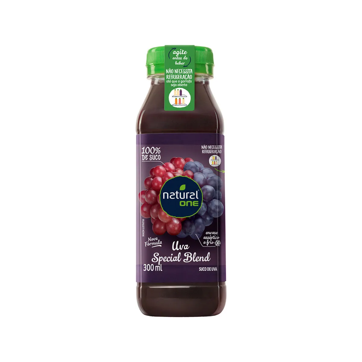 Suco Uva e Maçã Natural One Ambiente Garrafa 300ml