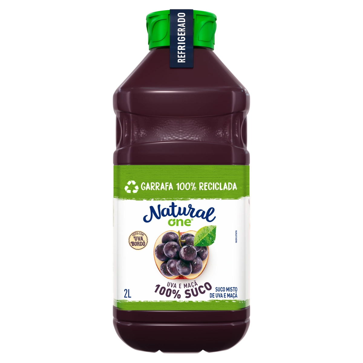 Suco Misto De Uva E Maçã Refrigerado Natural One 2l Fardo 6 Unidades